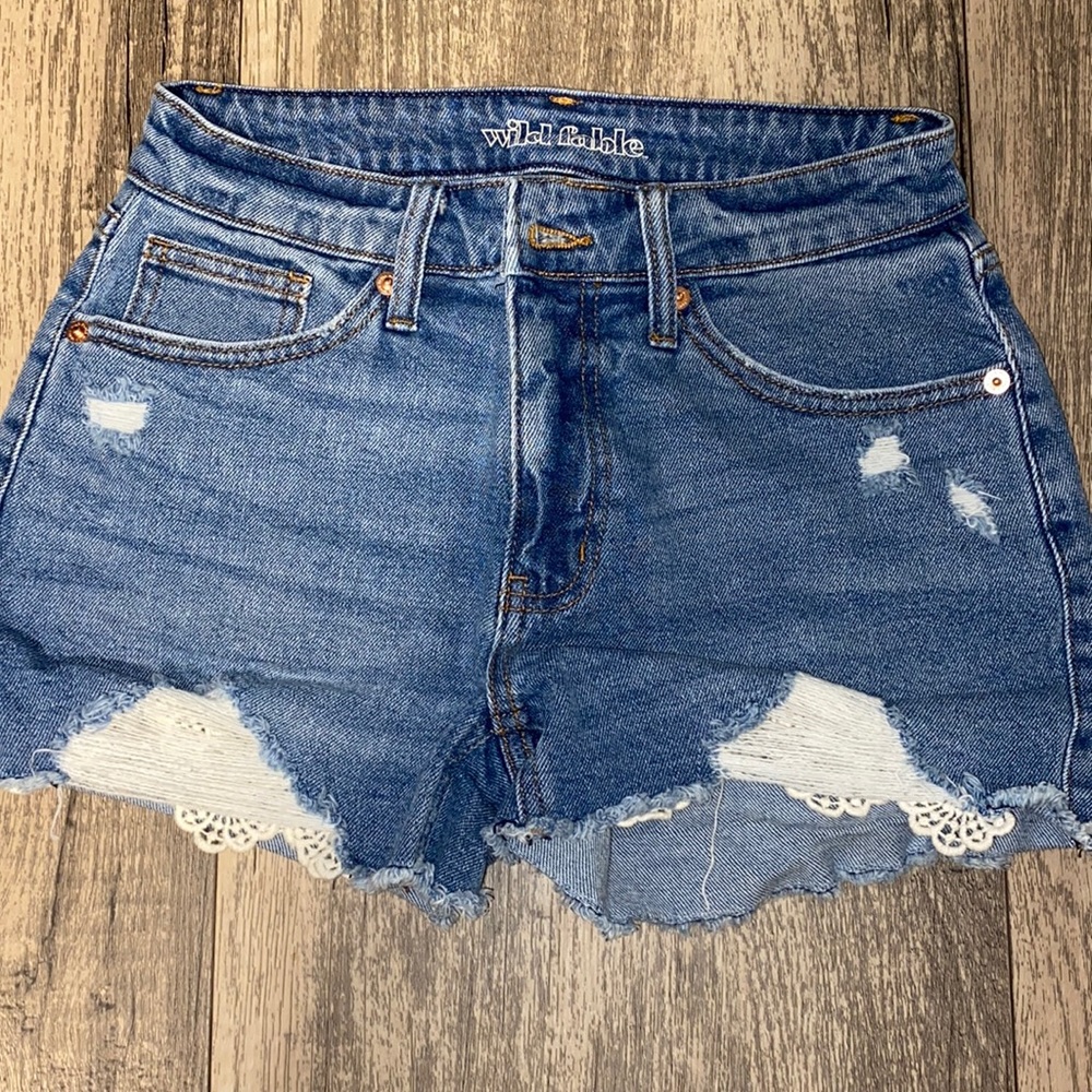 Light Wash Denim Shorts